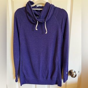 Champion Woman’s Pull Over Purple Sweat Shirt, Size Large